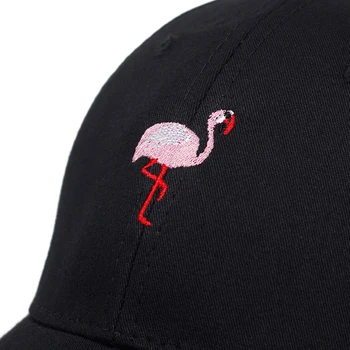 Vysoká kvalita flamingo vyšívané šiltovku módne hip hop vonkajšie wild klobúky bežné športy, golfové čiapky bavlna otec klobúk