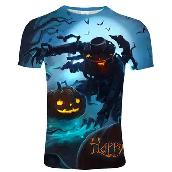 Nové Halloween Bezhlavého Jazdec a Tekvicové Hlavy 3D tlač T-shirt funny T-shirt Muži Ženy Športové Bežné Hip Hop T tričko