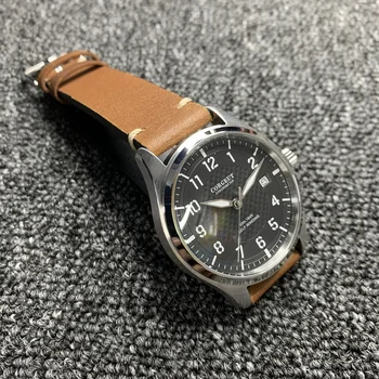 Corgeut Vysokej kvality 40 mm pánske automatické mechanické hodinky Japonské NH35 pohyb super svietivý koženým remienkom vodotesné hodinky