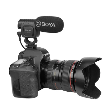 BOYA 3,5 mm Vysielanie-Kvalitná Mini Veľkosť Kondenzátora Mikrofón pre DSLR Fotoaparát, Videokamera Smartphone PC Youtube Vlog Video, Audio Mic