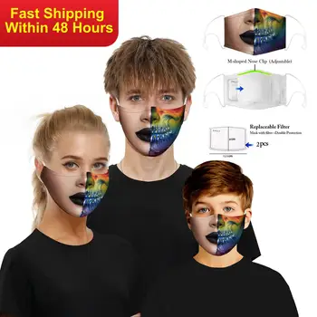 Zawaland Kostra Tlač Masky, Ochranné PM2.5 Masku na Tvár Opakovane Umývateľný Tkanina Anti-znečistenie Módne Úst Maska