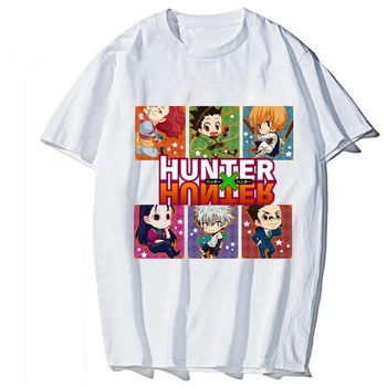 Pánske Tričko Unisex Hunter X Hunter Harajuku v Pohode Japonské Anime Killua Tlač Krátke Sleeve T Shirt Streetwear Bežné T-shirts