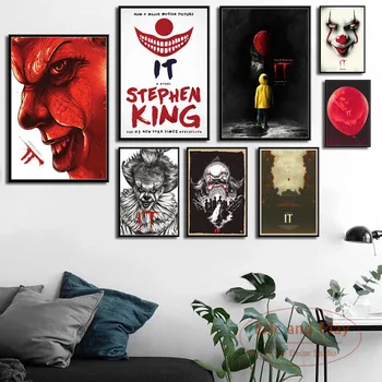 TO Film Stephen King Horor Film Filmová Hviezda Umenie Maľba Vintage Plátno Plagát na Stenu Domova