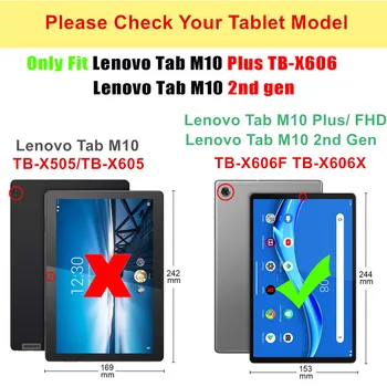 Prípad pre Kartu Lenovo M10 Plus Tb-x606f Tb-x606x Magnet Funda Kryt na Kartu Lenovo M10 FHD Plus 10.3 Palcový Tablet Prípade
