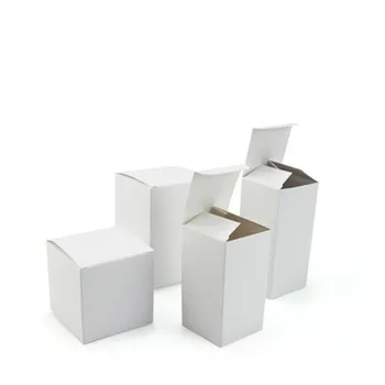 50pcs 20 veľkostí Bielej Škatuľke Kraft Papier námestie papierové Krabice,malý biely kartón papiera balenie box,Plavidlá, Darčekové Balenie box