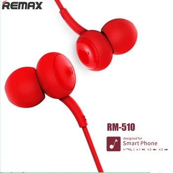 Najnižšia cena Remax 510 Slúchadlo Dotykový Hudobný Káblové potlačenie Šumu Slúchadlá Pre iPhone Xiao Mobilný telefón