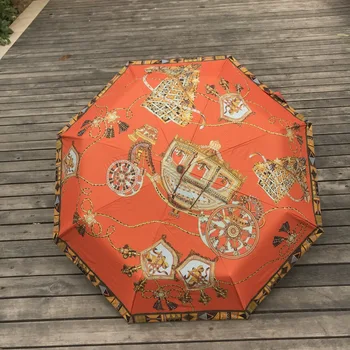 Nový módny trend dáždnik plne automatické trojnásobne skladací dáždnik darčeka pre mužov a ženy