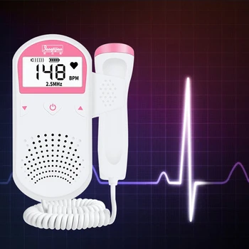 Baby Monitor Plodu Dopplerov Ultrazvuk Dieťa Heartbeat Detector Tehotenstva Domácnosti Sonar Doppler Pre Tehotné 2,5 M Č Žiarenia