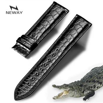 Skutočné Alligator Real American Krokodílej Kože Hodinky Remienok Koža Sledovať Kapela Pre Mužov Alebo Ženy 12 mm 14 mm 16 mm 18 mm 20 mm 22 mm