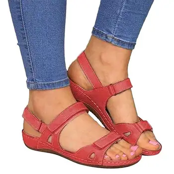 2020 Ženy, Sandále Mäkké Tri Farebné Šitie Dámy Sandále Komfortné Ploché Sandále Otvorené Prst Pláže Topánky Žena Obuv