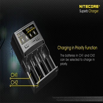 NITECORE SC4 Nabíjačka Inteligentné Rýchlejšie nabíjanie so 4 Sloty 6A Výstup Kompatibilný IMR 18650 14450 16340 AA Batérie
