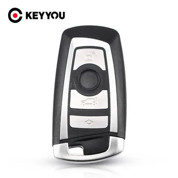 KEYYOU 5x Smart Remote Kľúča Vozidla Shell Pre BMW F CAS4 5 Séria 7 Séria Smart Key Prípade Kryt 4 Tlačidlá