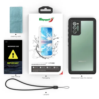 Vodotesné puzdro pre Samsung Galaxy note 20 Ultra zadný kryt,Shockproof Potápanie, Vonkajší Kryt Pre poznámku 20 Ultra/Bezdrôtové nabíjanie