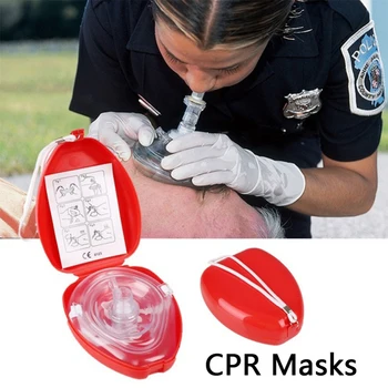 FDA CPR Rescue Maska Vrecku Resuscitator jednosmerný Ventil CPR pleťové Masky Štít Prvej Pomoci Dodávky príslušenstvo