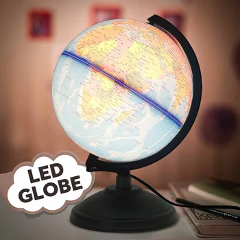 LED svetlo Sveta Zemi Svete Mapu Geografia Vzdelávacie Hračka So Stojanom Home Office Ideálne Miniatúry Darček office gadgets