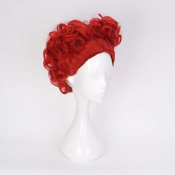 Alenka v ríši Divov Červená Kráľovná Cosplay Parochňu Kráľovná Sŕdc Červená Tepelne Odolných Syntetických Vlasy, Parochne + Parochňu Spp