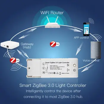 Nové ZigBee 3.0 Svetlo Radič AC100-240V DIY Smart Home Upravené Switch S Echo Plus Alexa SmartThings Diaľkové Ovládanie Aplikácie