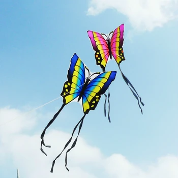Doprava zadarmo vysoko kvalitné butterfly Kite s rukoväť line deti kite flying hračky, jednoduché ovládanie ripstop nylon vtákov orol Draka