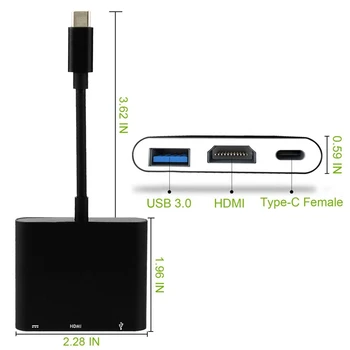 HDMI USB C Hub Adaptér pre Nintendo Prepínač, 1080P Typ C, HDMI Prevodník Dock Kábel pre Nintendo Prepínač