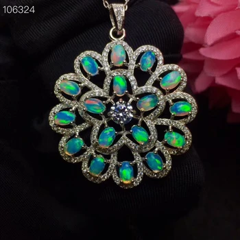 Super predaj farebné svetlo-luxusné opál drahý kameň prívesok pre ženy náhrdelník reálne 925 silver prírodný klenot birthstone darček