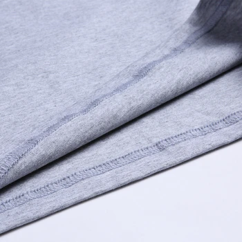 Liseaven 2019 Nové pánske Bavlnené Tričká Dlhý Rukáv Pevné T-Shirt Slim Fit Tee Košele Mužov Oblečenie