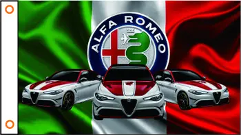 Auto vlajkou vlastné vlajky auto ALFA ROMEO banner 3x5ft Polyester 101