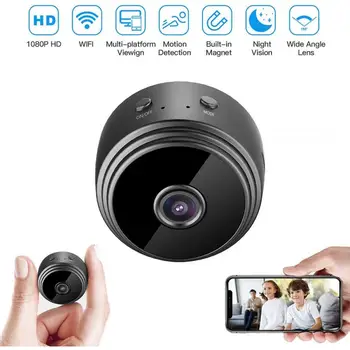 Mini Home Security Kamera A9 1080P HD WiFi INFRAČERVENÉ Nočné Videnie Videokamera Držiak Phone Contron IP Kamera Home Security