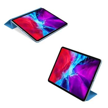 Jednofarebné Tri-Fold Tablet Ochranný Kryt pre iPad Pro 11 Ochranný Kryt, Folio Magnetické Flip Kože