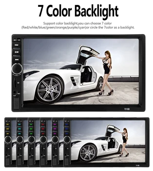 2din 7 palcový autoradio Dotykový LCD autorádia hráč auto audio bluetooth Multimediálny Prehrávač 7018B USB Car Stereo MP5 Prehrávač