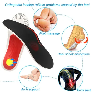 Premium Protetických Gel Vysokej Arch Support Vložky Gel Pad 3D Podpora Klenby Ploché Nohy Pre Ženy / Mužov ortopedické Nohy bolesti