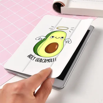 Krásne Avokádo Cartoon Tablet Case For iPad Vzduchu 9.7 2019 fundas Ultra Slim PU Plastové wake Smart Cover obal pre iPad mini 5 4 3