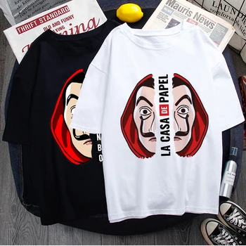 Dom Papiera Cool Tričko Mužov Bella Ciao Peniaze Heist Grafické T-shirt La Casa De Abstraktných Vtipné Tričko Hip Hop Top Tees Muž
