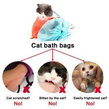Upgrade Oka Cat Grooming Vaňa Taška Mačka Dodávky Umývanie Tašky Pre Pet Kúpanie Na Nechty, Orezávanie Injekčné Proti Poškriabaniu Skus Obmedzenia