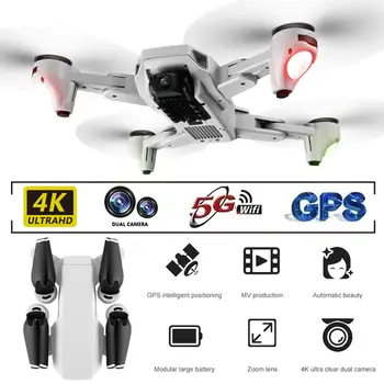 S103 Pro Drone 4K HD Dual Camera Štyri Osi Skladanie Plošných Drone Široký Uhol 5G WiFi 1080P FPV Optický Tok RC Drone Vrtuľník