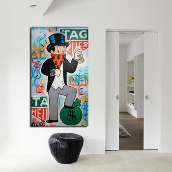 Alec Monopol Šliapať Na Peňaženky Plátno Na Maľovanie Plagátu Vytlačí Mramorové Steny Umenie Maľba Dekoratívny Obraz Moderného Domova