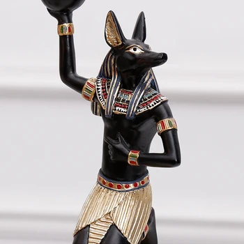 Nové Živice V Starovekom Egypte Idol Údaje Nostalgické Sviečkový Anubis Sphinx Retro Svietnik Domova Svietniky Príslušenstvo