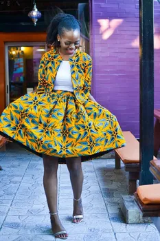 2 Kus Afriky Šaty Afriky Šaty pre Ženy Dashiki Afriky Oblečenie Bazin Oka Topy + Traky sukne, Šaty, Africaine Femme