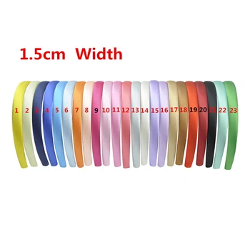 23Pcs/množstvo 15 mm 23 Farby Solid Farba Satin Textílie Pokryté Živicou Hairband Páse s nástrojmi Dospelých, Deti hlavový most Dievča DIY Vlasy Príslušenstvo