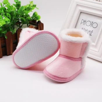 Zimné deti baby jeseň teplé topánky, topánky členkové Topánky Prvý Chodci Novorodenca Roztomilý Non-slip Mäkké Stielky Obuvi 0-18 M