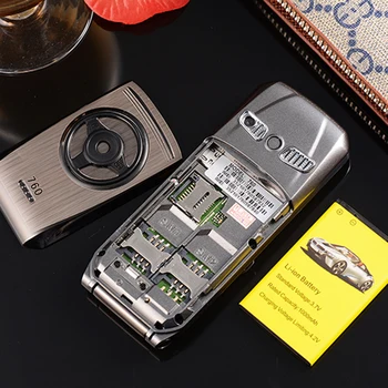 Flip Telefónu 760 Full Metal Modelu Auta Kľúč Dizajn Tvar Internet E-kniha Luxusné Senior Mobile Mobilný telefón