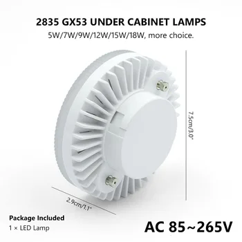 4X LED GX53 Žiarovky 5W 7W 9W 12W 15W 18W Downlight Super Jasné Led Lampa smd2835 gx53 Svetlo AC 220V 110V 240V Žiarivka Pozornosti Svetlo