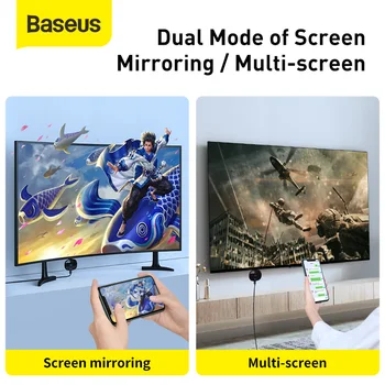 Baseus Wireless Display Adaptér HDMI Media Video Streamer TV Stick HD Modul Bezdrôtového Wifi Dispaly Zrkadlenie Obrazovky Pre Telefón, TV