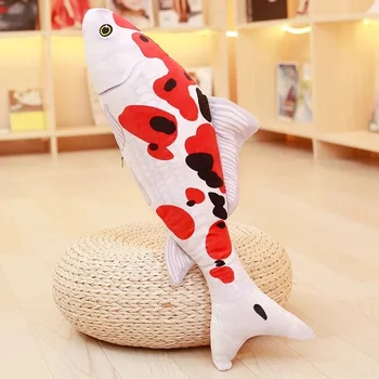 Nové Taisho Showa Red White Gibel Zlatého Kapra Koi Fish Plnené Plyšové Hračky 16 cm 30 cm 60 cm 90 cm 1pcs 3D Darček k Narodeninám