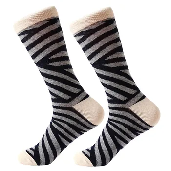 LETSBUY mens bežné trubice ponožky klasickej geometrie prekladané kockovaný vzor strana darček dlhé trubice ponožky
