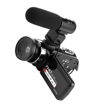 16X Digitálny Zoom, Video Videokamera HD 1080P WIFI širokouhlý Objektív/Vonkajšie Mikrofóny, Diaľkové Ovládanie