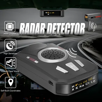 Auto Prietoková Rýchlosť Radarový Detektor LCD Displej Hlas Výstražný Anti-Policajné Auto Rýchlosť Alarm Systém Radarový Detektor