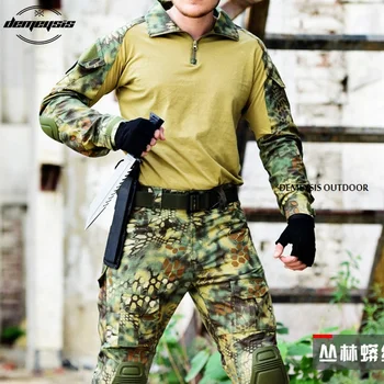 Kamufláž Oblečenie Mužov Taktické Nohavice Tričko S Kolien Uniforme Militar Boj proti CS Tatico Oblečenie Fardas Militar