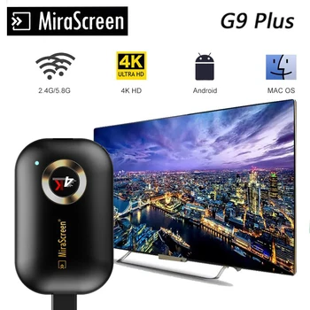 4K TV Stick G9 Plus 2.4 G/5G Miracast Bezdrôtové DLNA AirPlay Mirascreen Zobrazenie Zrkadla Prijímač TV Dongle Pre IOS a Android