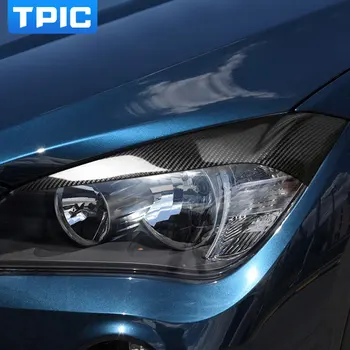 Carbon Fiber Svetlomety Obočie, očné Viečka pre BMW X1 E84 príslušenstvo 2012 2013 Predných Svetlometov Obočie