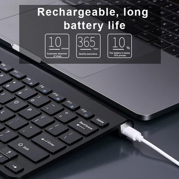 Mini Bezdrôtová Nabíjateľná Klávesnice A Myši Nastaviť Nepremokavé 2.4 G Pre Mac Apple PC Počítač Pre Notebook Kancelárske potreby
